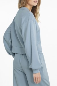 Толстовка женская Puma Classics Puff Sleeve Crew голубая 53161661 изображение 4