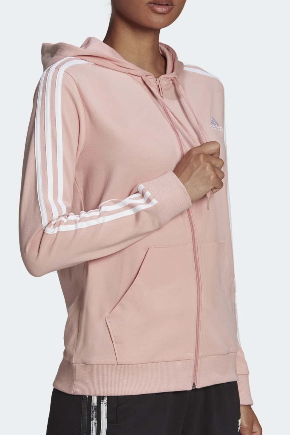 Толстовка жіноча Adidas W 3S Sj Fz Hd рожева HC9251 — фото 3