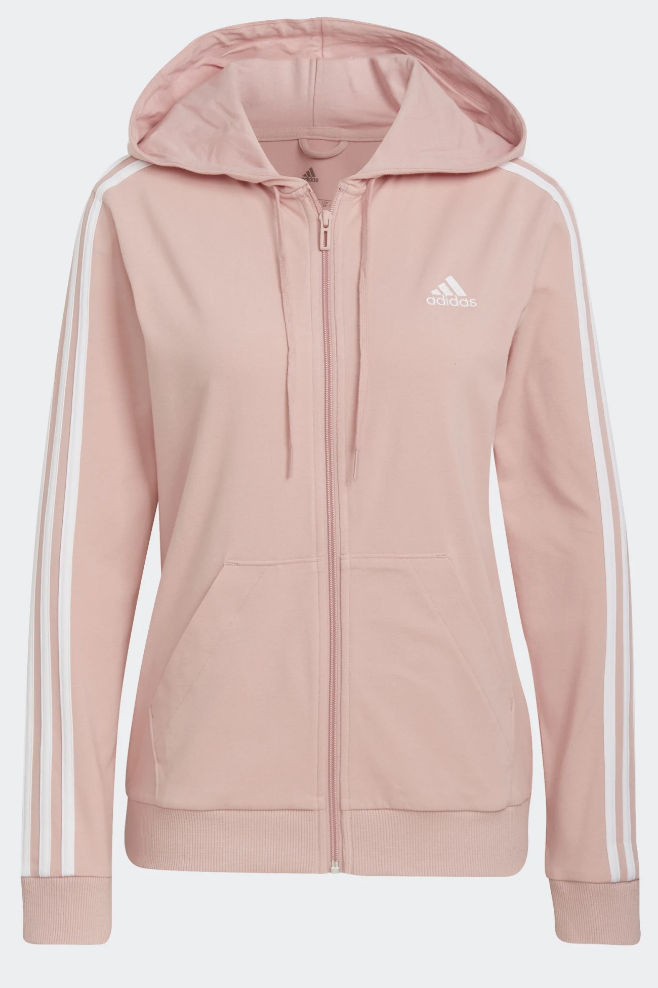 Толстовка женская Adidas W 3S Sj Fz Hd розовая HC9251 изображение 5
