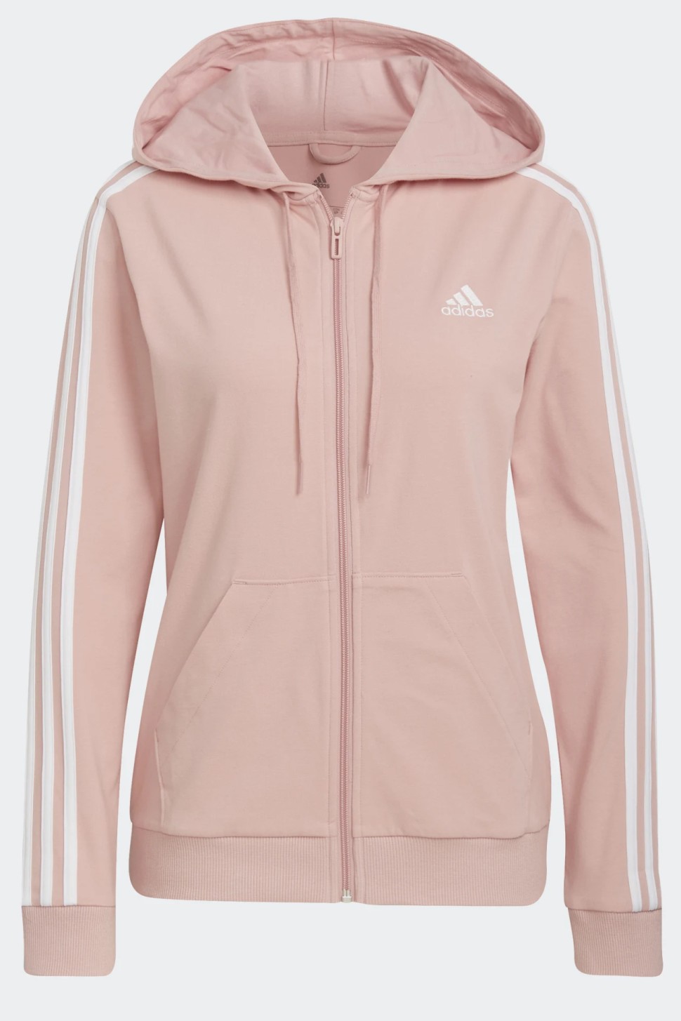 Толстовка жіноча Adidas W 3S Sj Fz Hd рожева HC9251 — фото 5