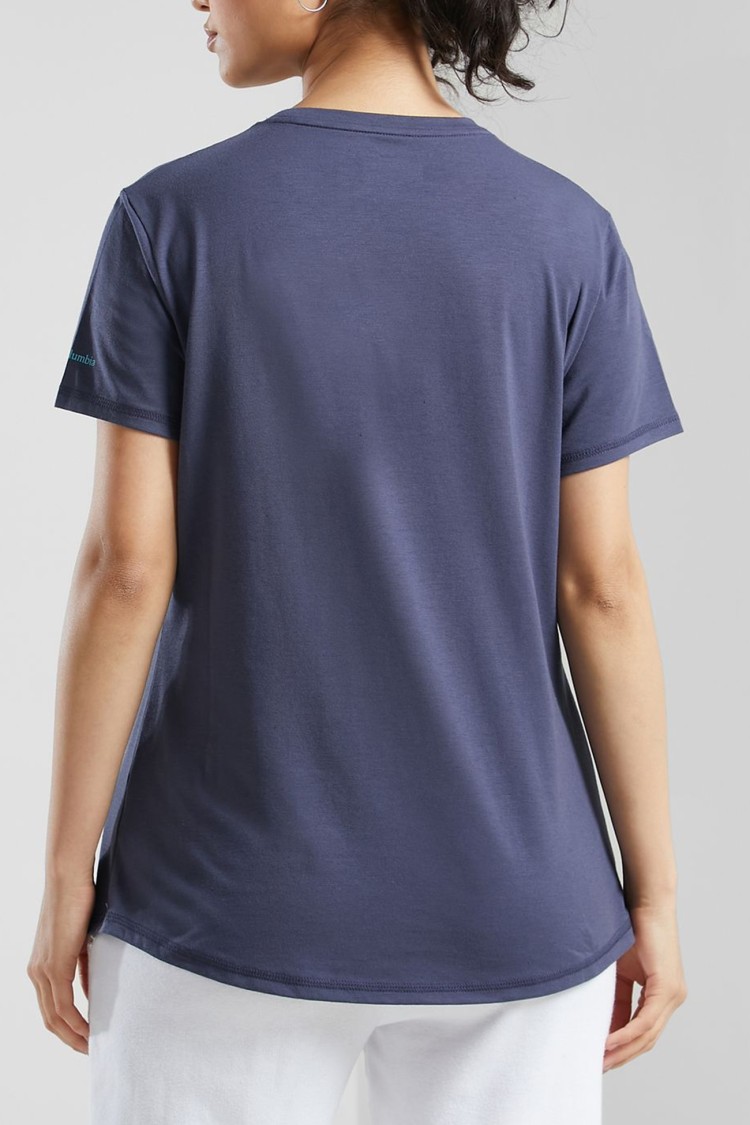 Футболка женская Columbia Sun Trek™ SS Graphic Tee синяя 1931751-469 изображение 3