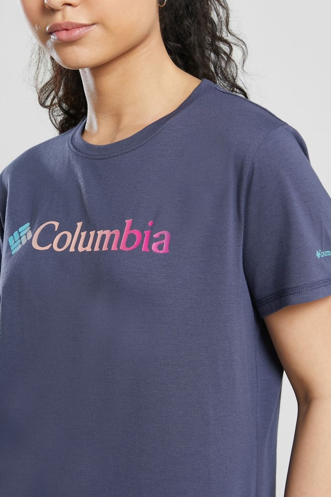 Футболка женская Columbia Sun Trek™ SS Graphic Tee синяя 1931751-469 изображение 4