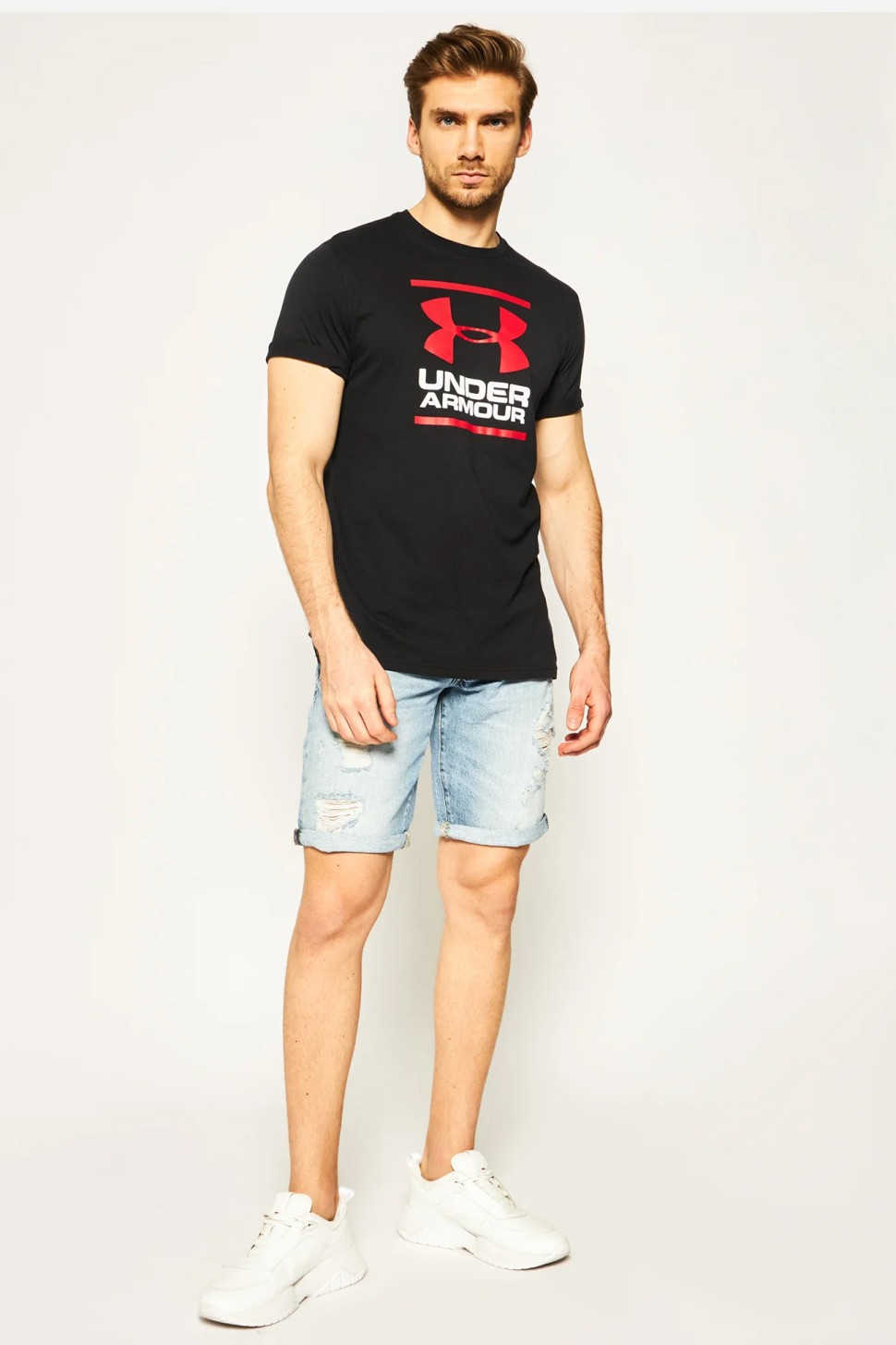 Футболка чоловіча Under Armour UA GL FOUNDATION SS чорна 1326849-001 — фото 2