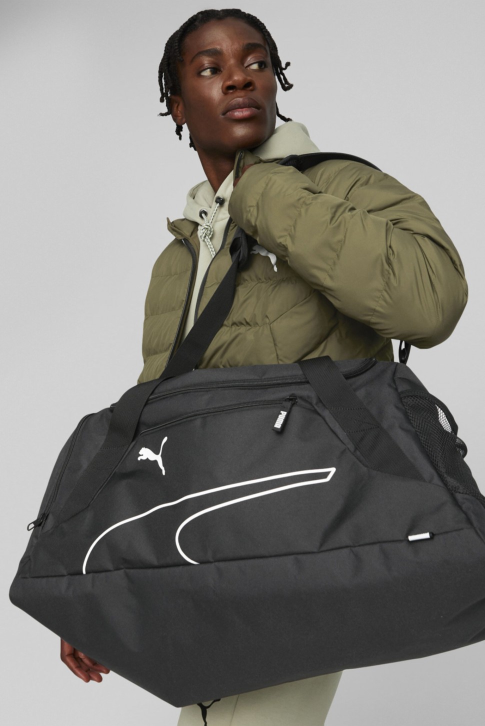 Сумка   Puma Fundamentals Sports Bag M чорна 07923701 — фото 3