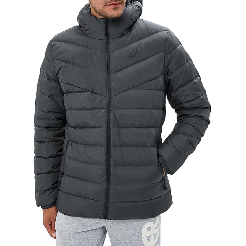 Куртка мужская Asics Down Hooded Jacket серая 2031A398-020 изображение 1