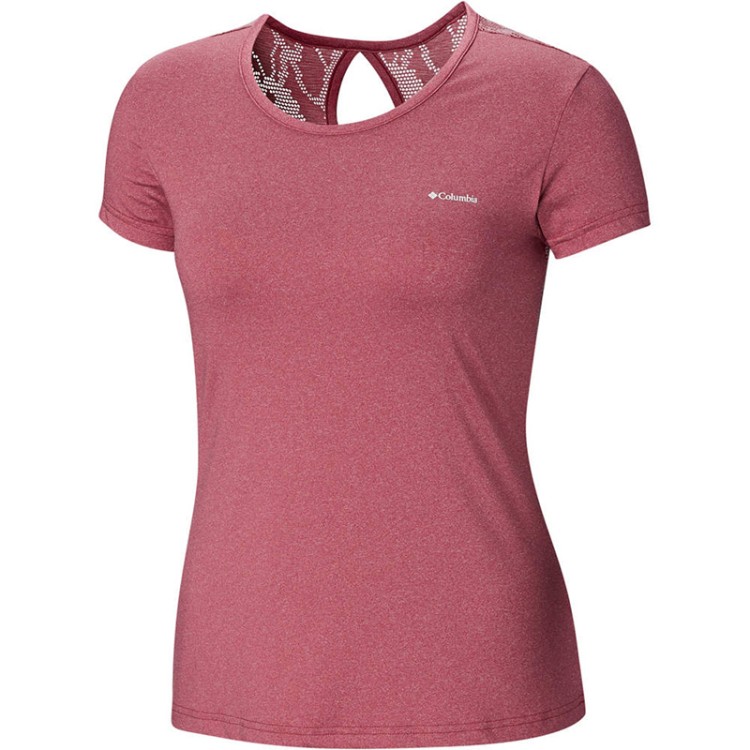 Футболка женская Columbia Peak to Point Novelty SS розовая 1710441-550 изображение 2