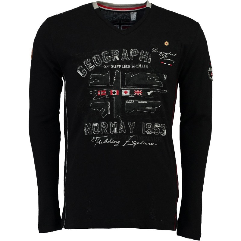 Футболка мужская Geographical Norway черная WP334H-010 изображение 1