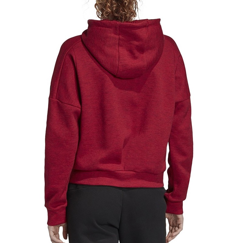 Толстовка женская Adidas ID Melang бордовая FI4086 изображение 2