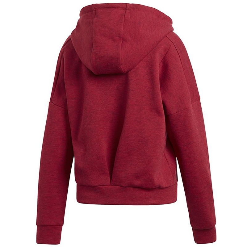 Толстовка женская Adidas ID Melang бордовая FI4086 изображение 4