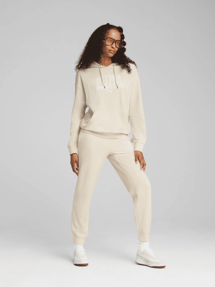 Толстовка женская Puma PUMA CLASS Relaxed Hoodie бежевая 68503487 изображение 6