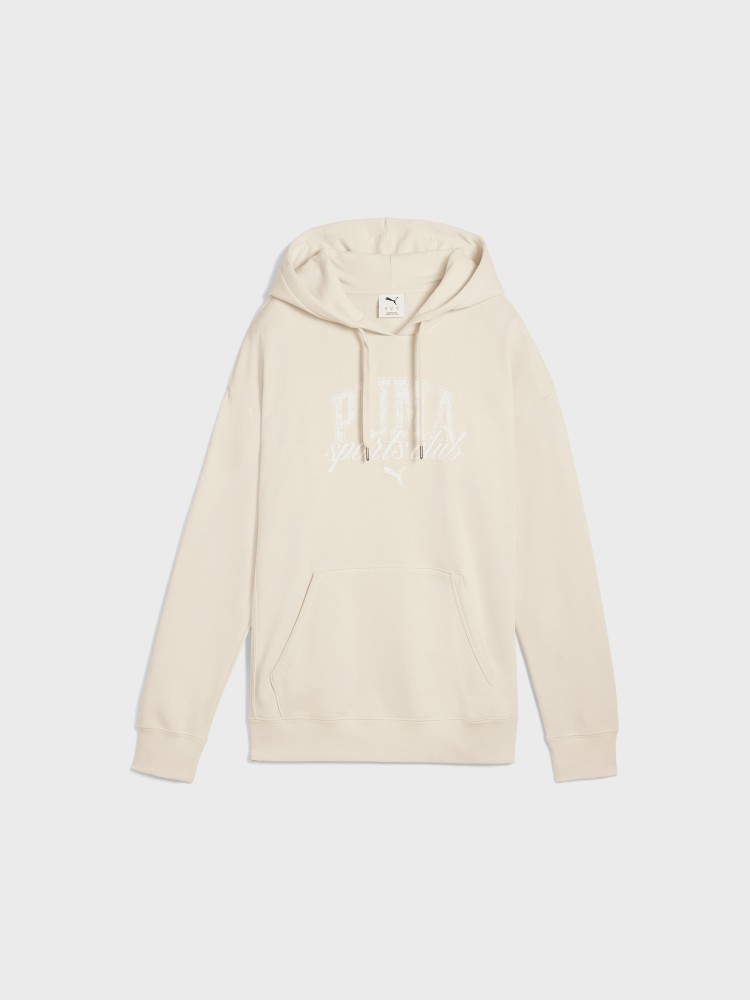 Толстовка женская Puma PUMA CLASS Relaxed Hoodie бежевая 68503487 изображение 7