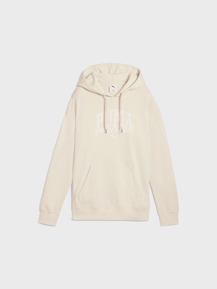 Толстовка женская Puma PUMA CLASS Relaxed Hoodie бежевая 68503487 изображение 7