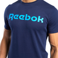 Футболка мужская Reebok Graphic Series Linear Logo синяя FU3101 изображение 5
