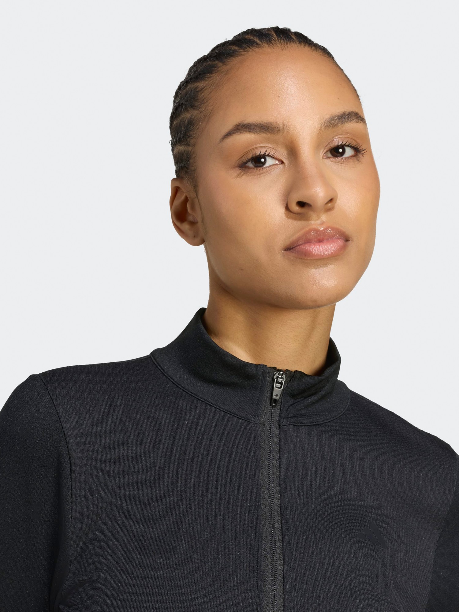 Футболка женская Adidas WE KNIT JKT черная JX3900 изображение 5