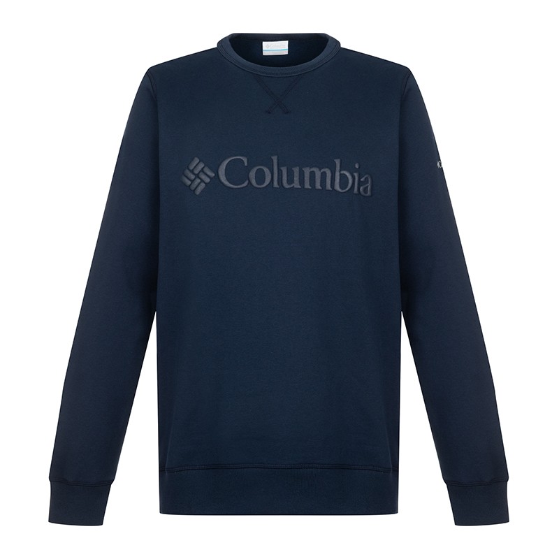 Толстовка чоловіча Columbia Logo Fleece Crew синя 1884931-465 — фото 1