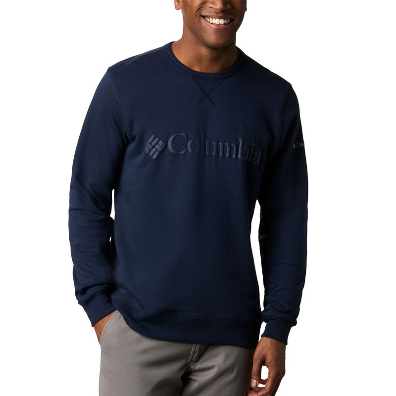 Толстовка чоловіча Columbia Logo Fleece Crew синя 1884931-465 — фото 2