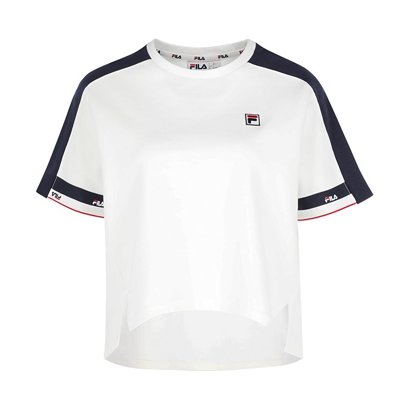 Футболка женская FILA белая 107866-WM — Sport City Футболка женская FILA белая 107866-WM