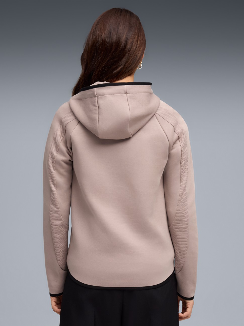 Толстовка жіноча Puma EVOSTRIPE Full-Zip Hoodie DK мокко 69189888 — фото 3