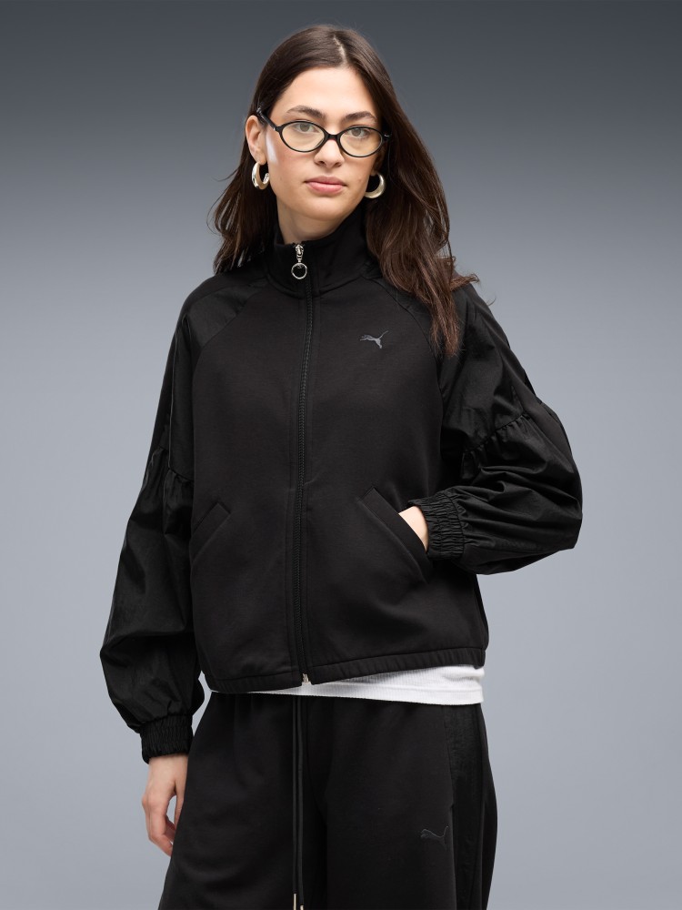 Толстовка женская Puma HER Full-Zip Relaxed DK Jacket черная 69402301 изображение 2