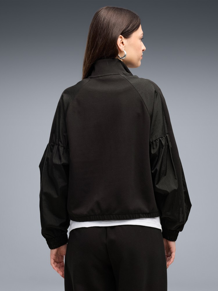 Толстовка женская Puma HER Full-Zip Relaxed DK Jacket черная 69402301 изображение 3