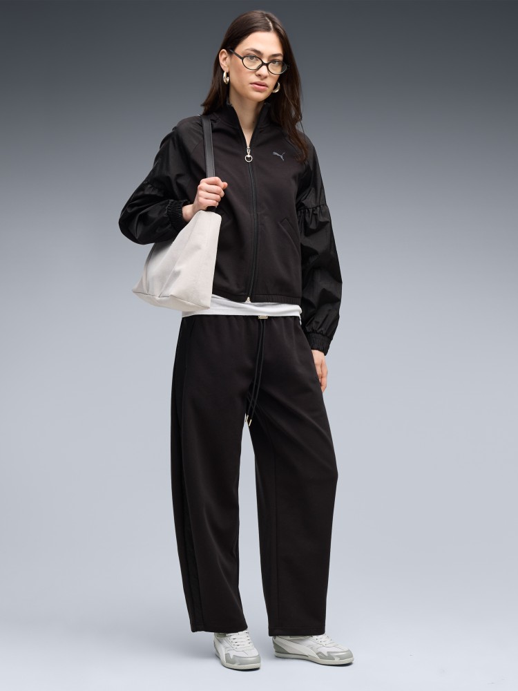 Толстовка женская Puma HER Full-Zip Relaxed DK Jacket черная 69402301 изображение 4
