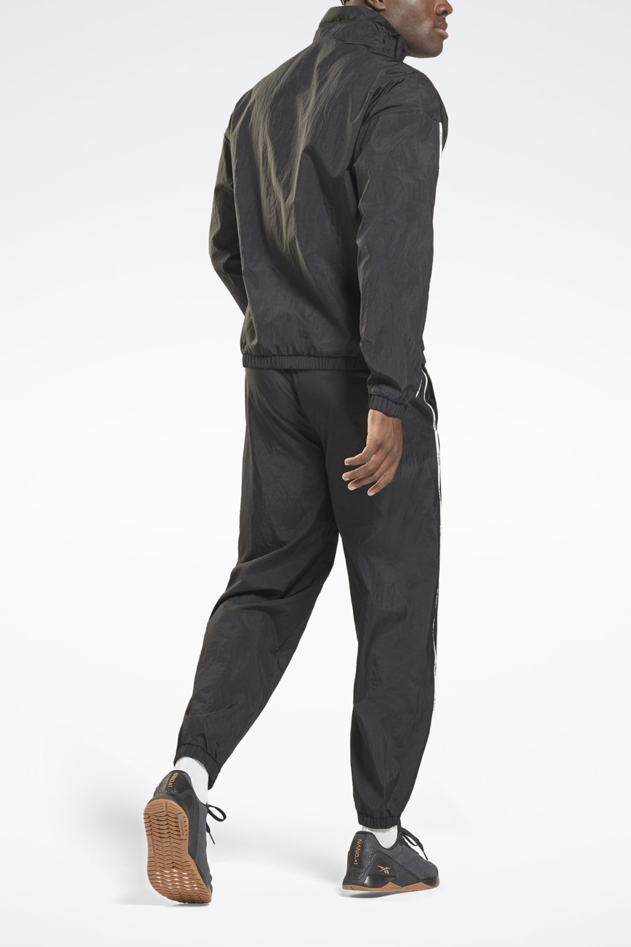 Костюм чоловічий  Reebok Te Piping Tracksuit чорний GS9309 изображение 3