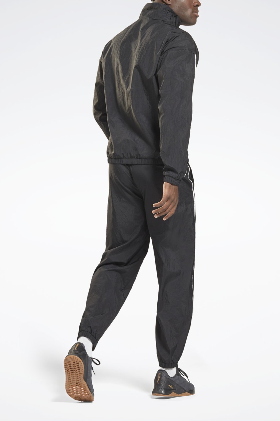 Костюм чоловічий Reebok Te Piping Tracksuit чорний GS9309 — фото 3