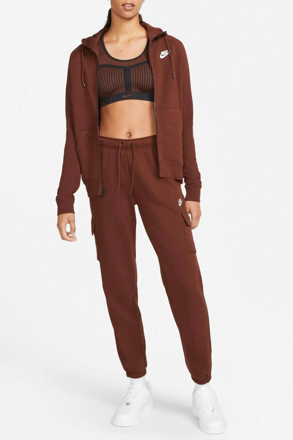 Толстовка жіноча Nike Women's Winter Essential FZ Jacket коричнева BV4122-273 — фото 4