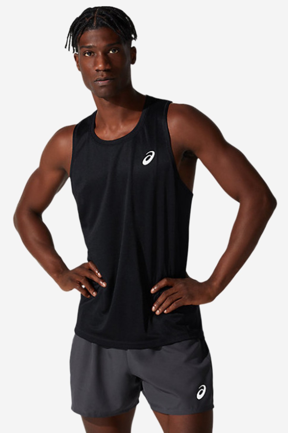 Майка чоловіча Asics CORE SINGLET чорна 2011C338-002 — фото 2