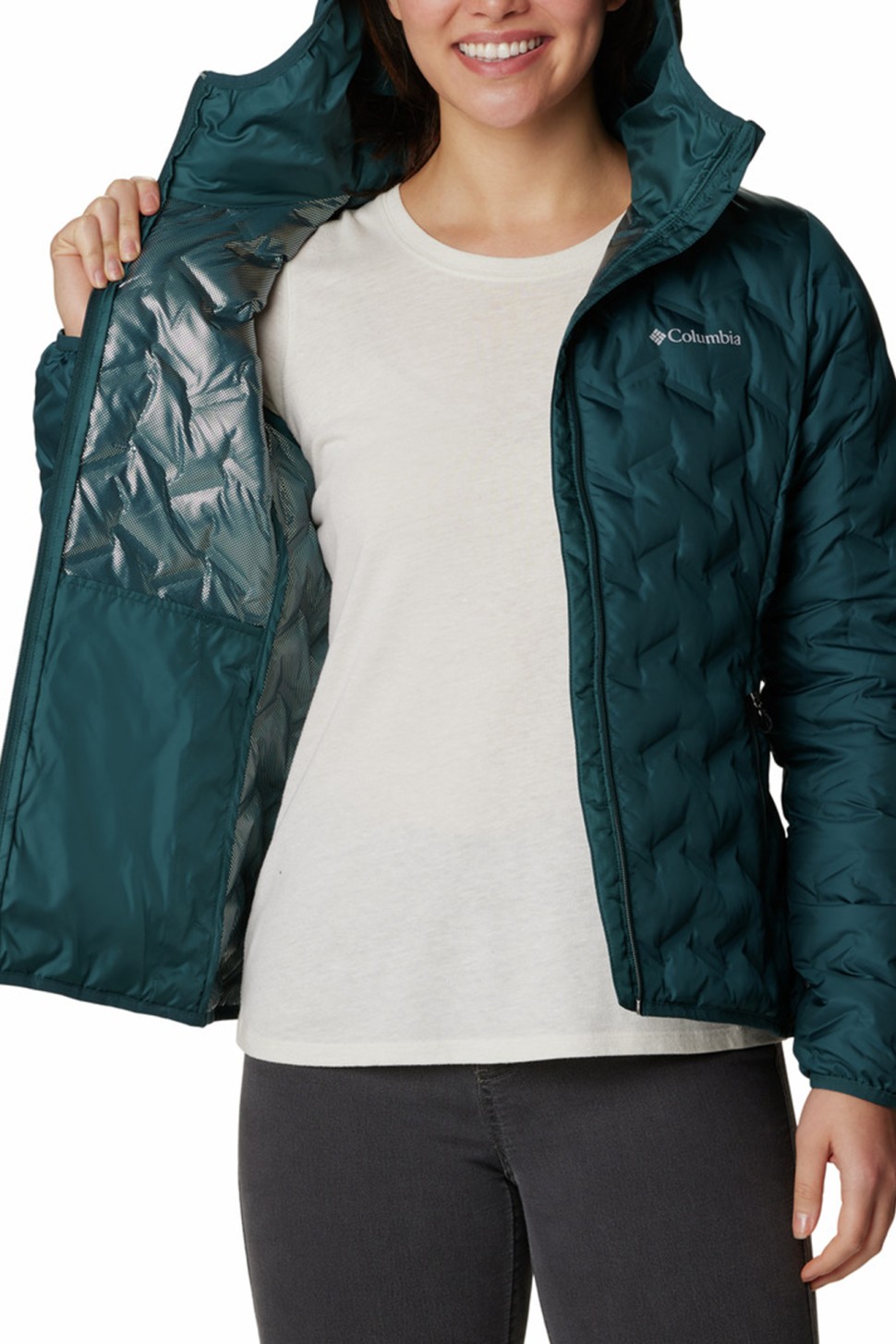 Куртка жіноча Columbia Delta Ridge™ Down Hooded Jacket синя 1875931-414 — фото 3