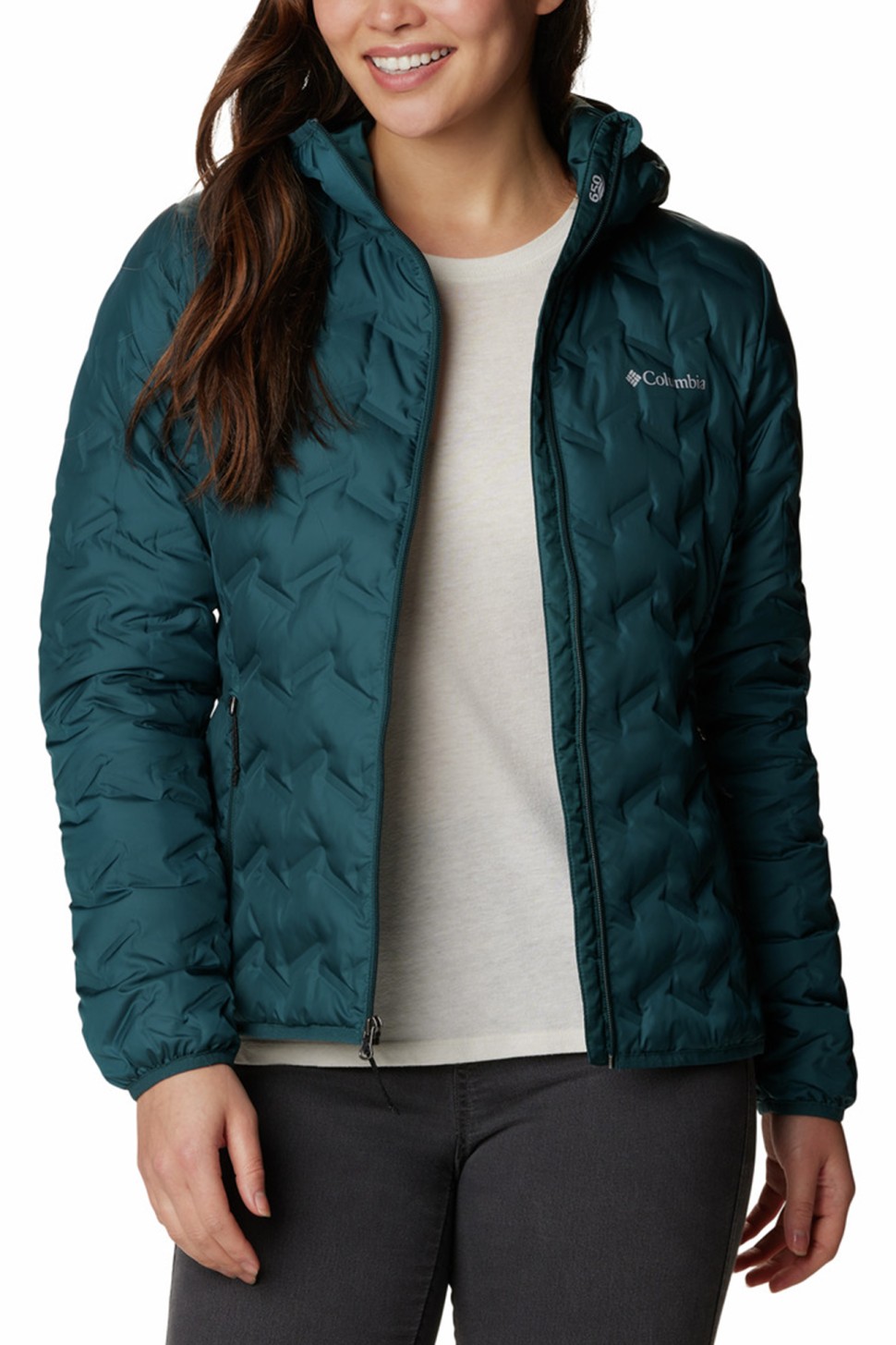 Куртка жіноча Columbia Delta Ridge™ Down Hooded Jacket синя 1875931-414 — фото 4