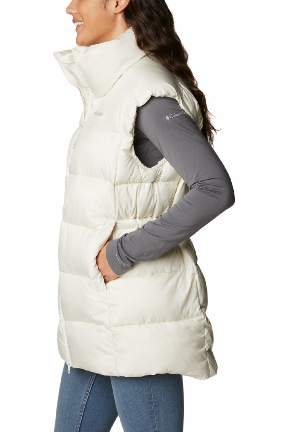 Жилет жіночий Columbia Puffect™ Mid Vest білий 2007711-191 — фото 2
