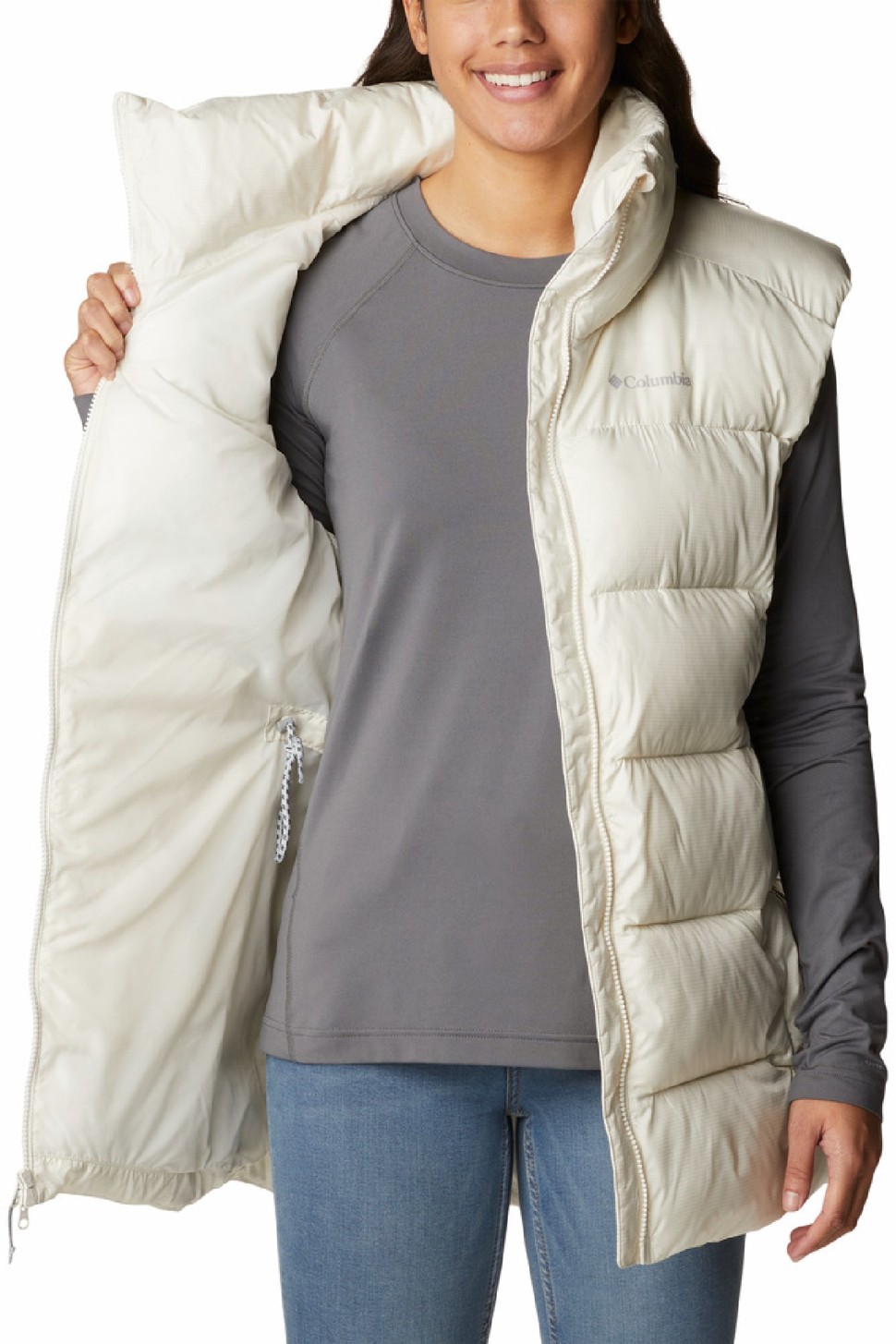 Жилет жіночий Columbia Puffect™ Mid Vest білий 2007711-191 — фото 4