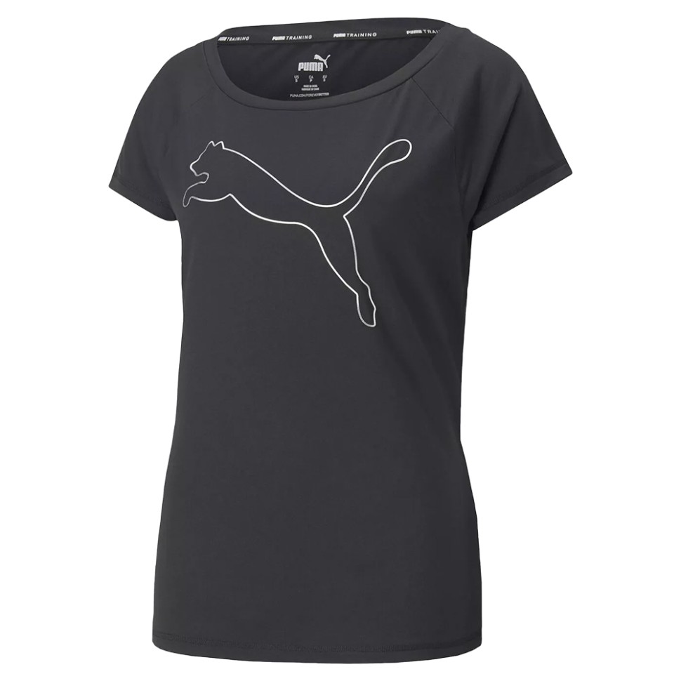 Футболка жіноча Puma Train Favorite Jersey Cat Tee чорна 52242001 — фото 1