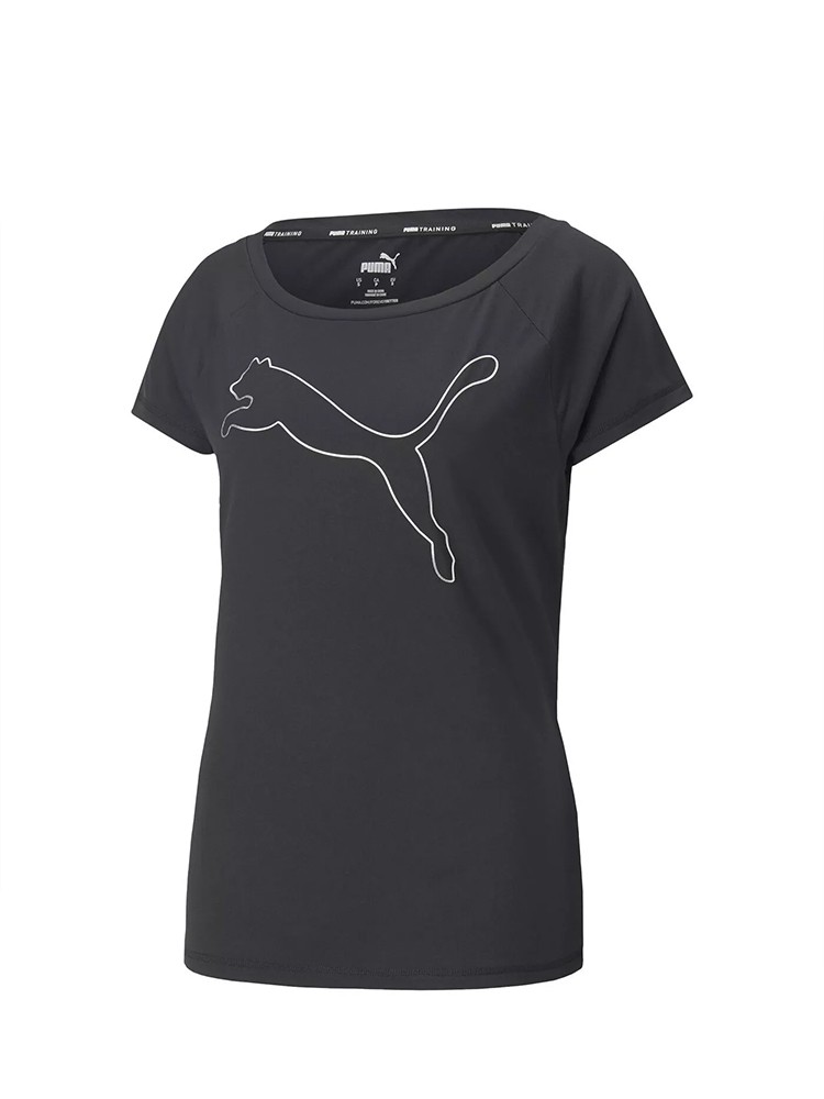 Футболка жіноча Puma Train Favorite Jersey Cat Tee чорна 52242001 — фото 2