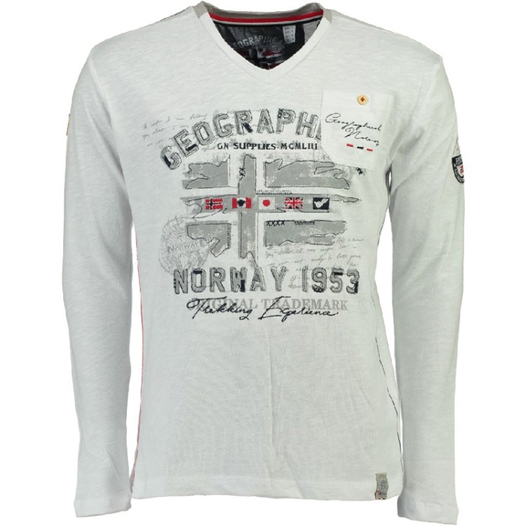 Футболка мужская Geographical Norway белая WP334H-100 изображение 1