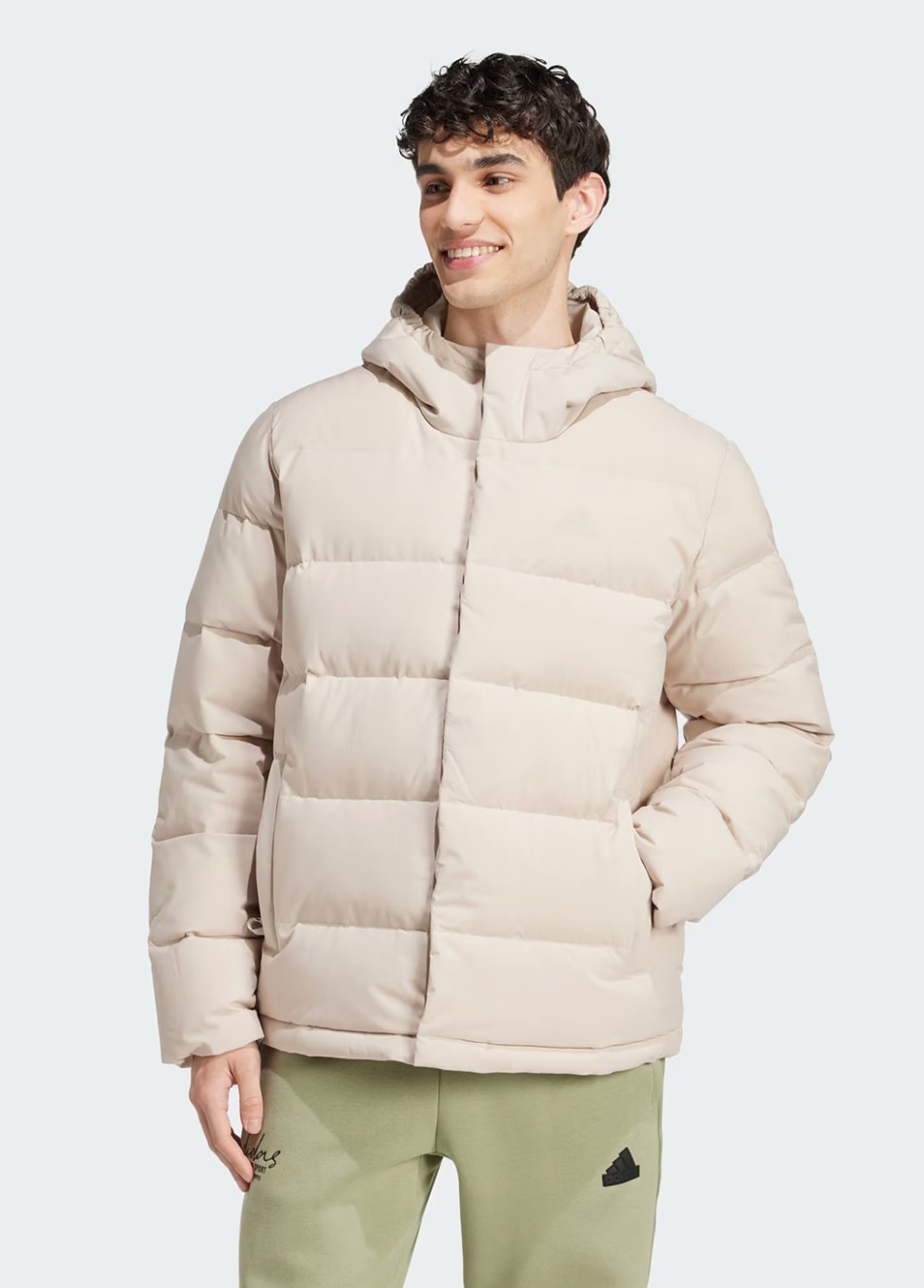 Куртка чоловіча Adidas HELIONIC HO JKT бежева IZ4702 — фото 2