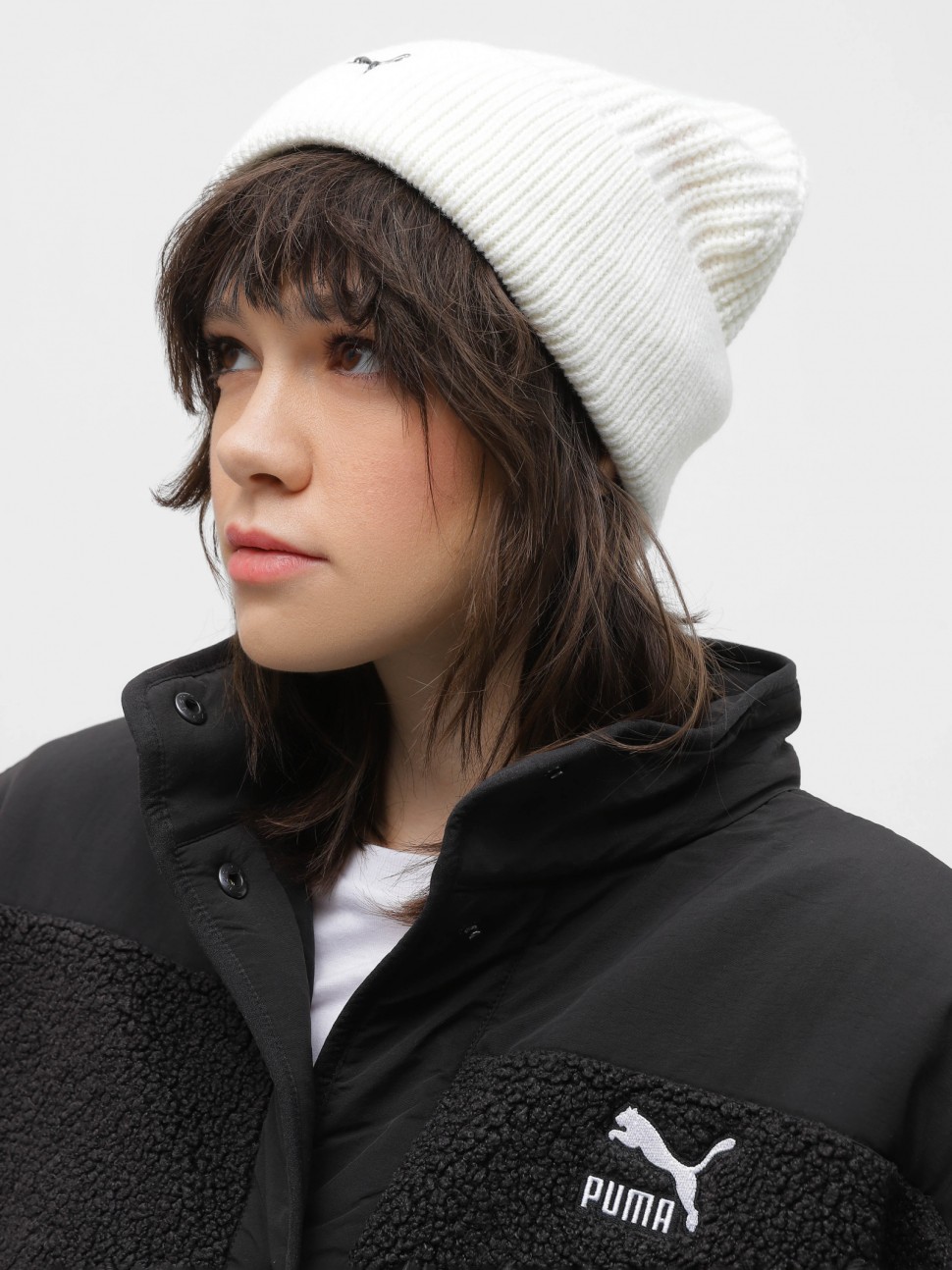 Шапка  Puma PUMA Metal Cat Beanie молочна 02487402 — фото 4
