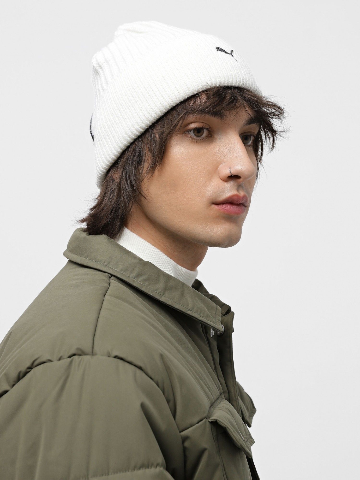 Шапка  Puma PUMA Metal Cat Beanie молочная 02487402 изображение 5