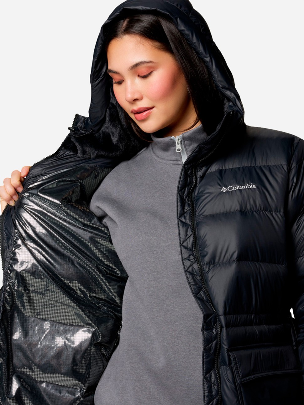 Куртка жіноча Columbia Harmony Falls™ Mid Down Jacket чорна 2085341-010 — фото 8