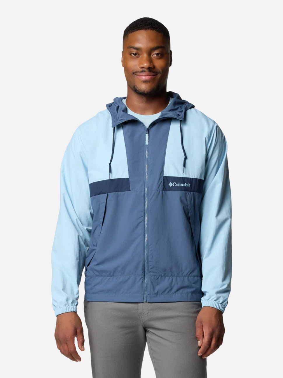 Вiтрiвка чоловiча Columbia  Spire Valley™ Hooded Windbreaker блакитна 2117051-431 — фото 2