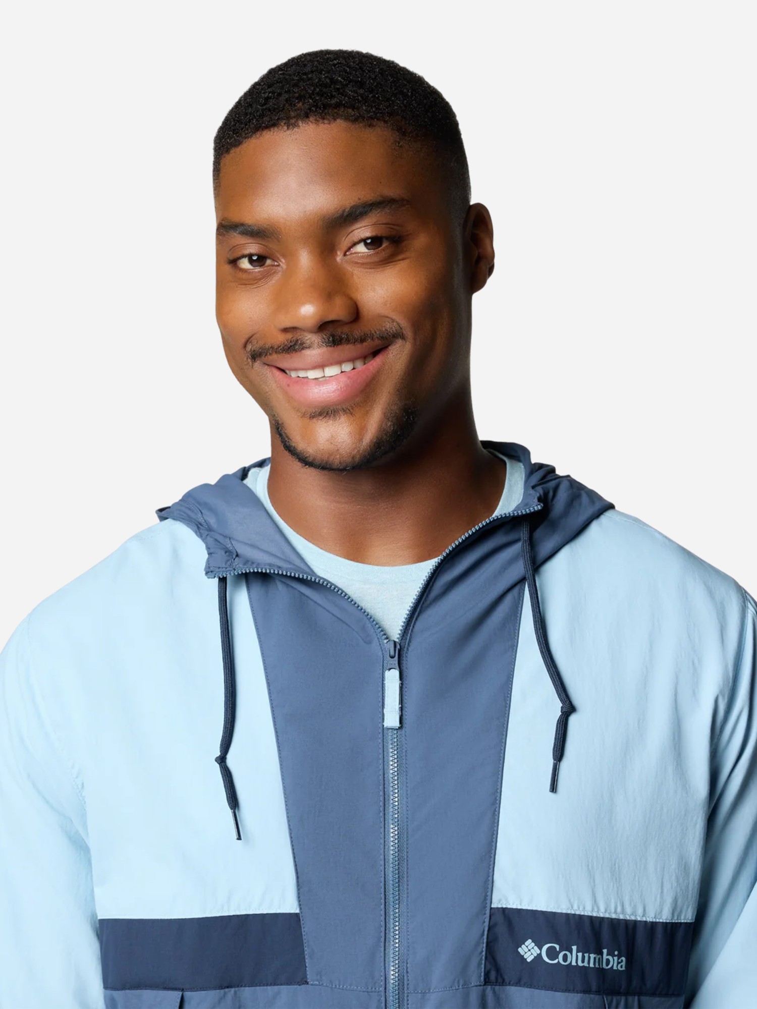 Ветровка мужская Columbia  Spire Valley™ Hooded Windbreaker голубая 2117051-431 изображение 5