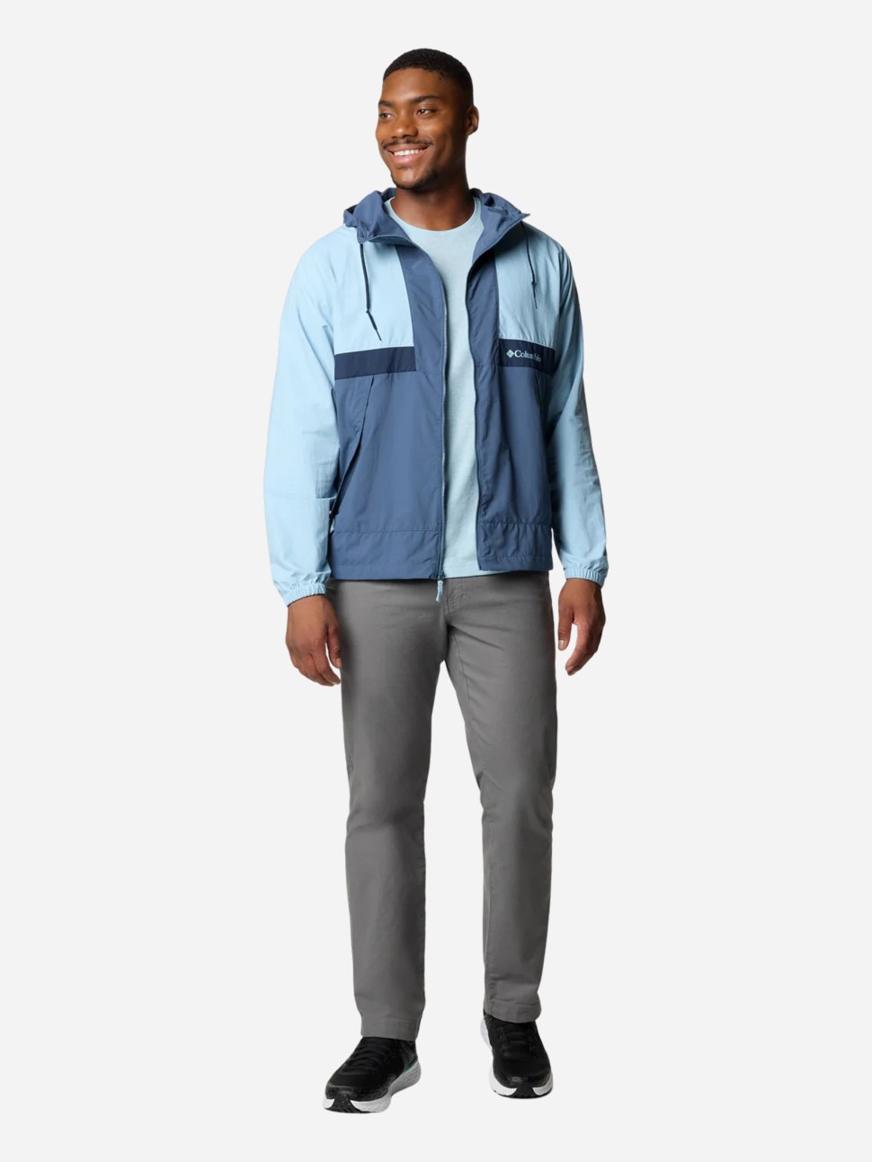 Вiтрiвка чоловiча Columbia  Spire Valley™ Hooded Windbreaker блакитна 2117051-431 — фото 6