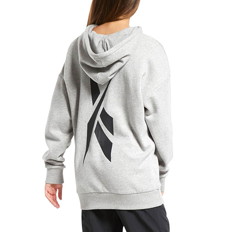 Толстовка жіноча Reebok Myt Fleece Oversize сіра FU2392 — фото 3