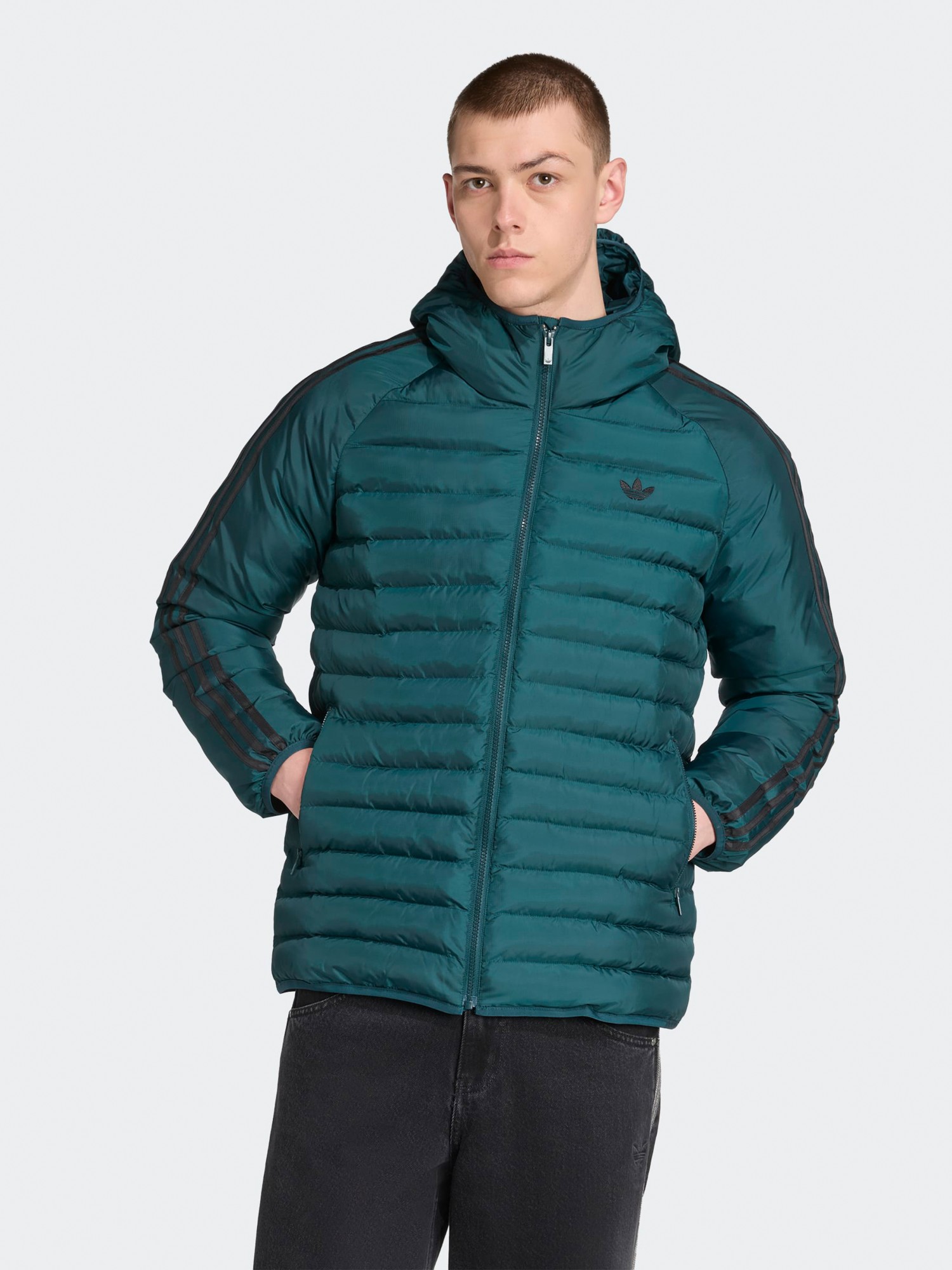 Куртка мужская Adidas PAD HOODED JKT зеленая JX4116 изображение 2