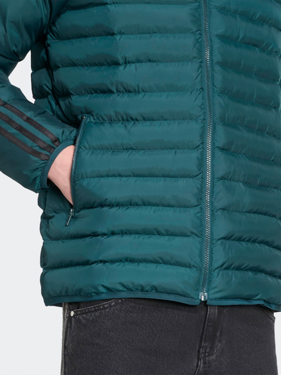 Куртка мужская Adidas PAD HOODED JKT зеленая JX4116 — фото 5 — Sport City Куртка мужская Adidas PAD HOODED JKT зеленая JX4116 — фото 5