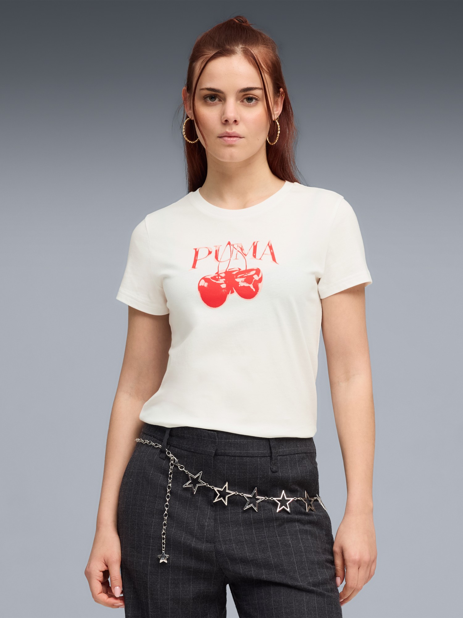 Футболка женская Puma GRAPHICS Cherry Tee белая 69191102 изображение 2