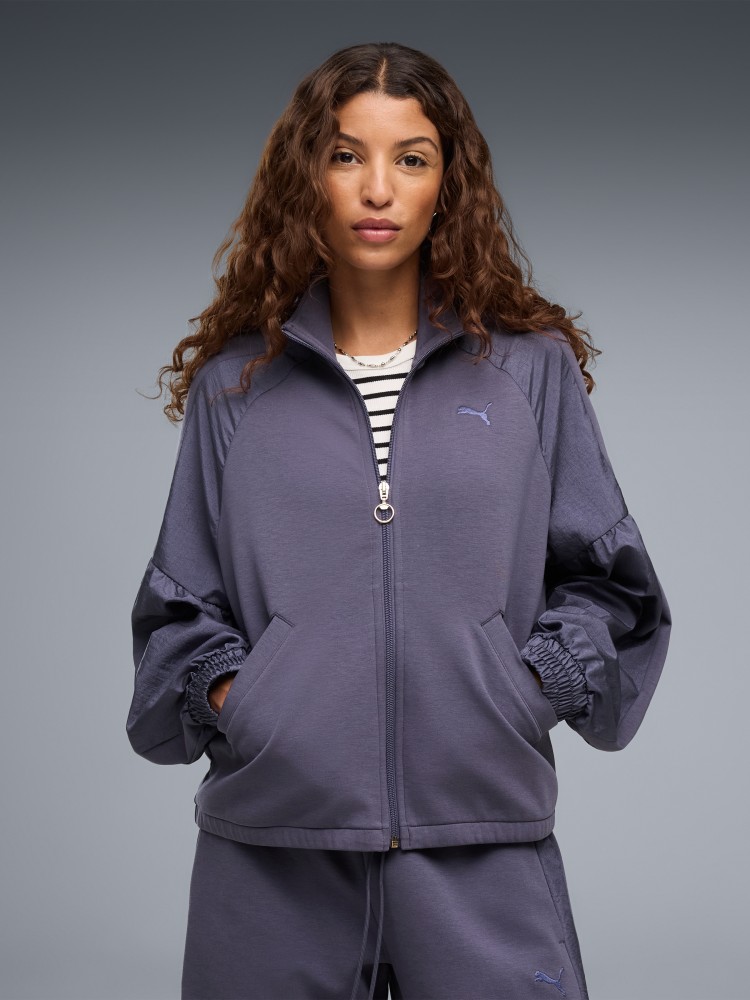 Толстовка жіноча Puma HER Full-Zip Relaxed DK Jacket темно-синя 69402335 изображение 2