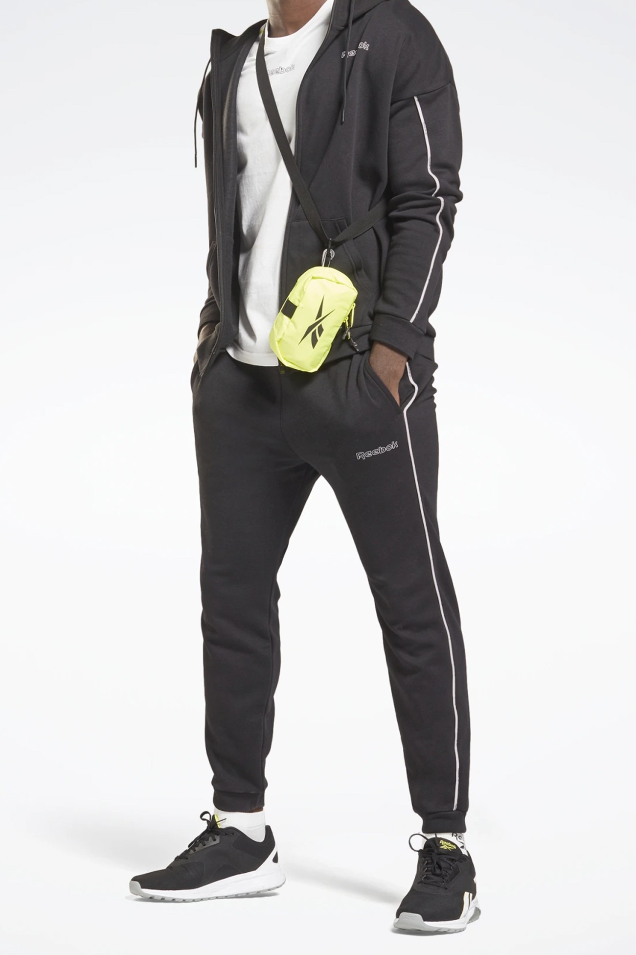 Брюки мужские Reebok Te Piping Jogger черные GS9310 изображение 2