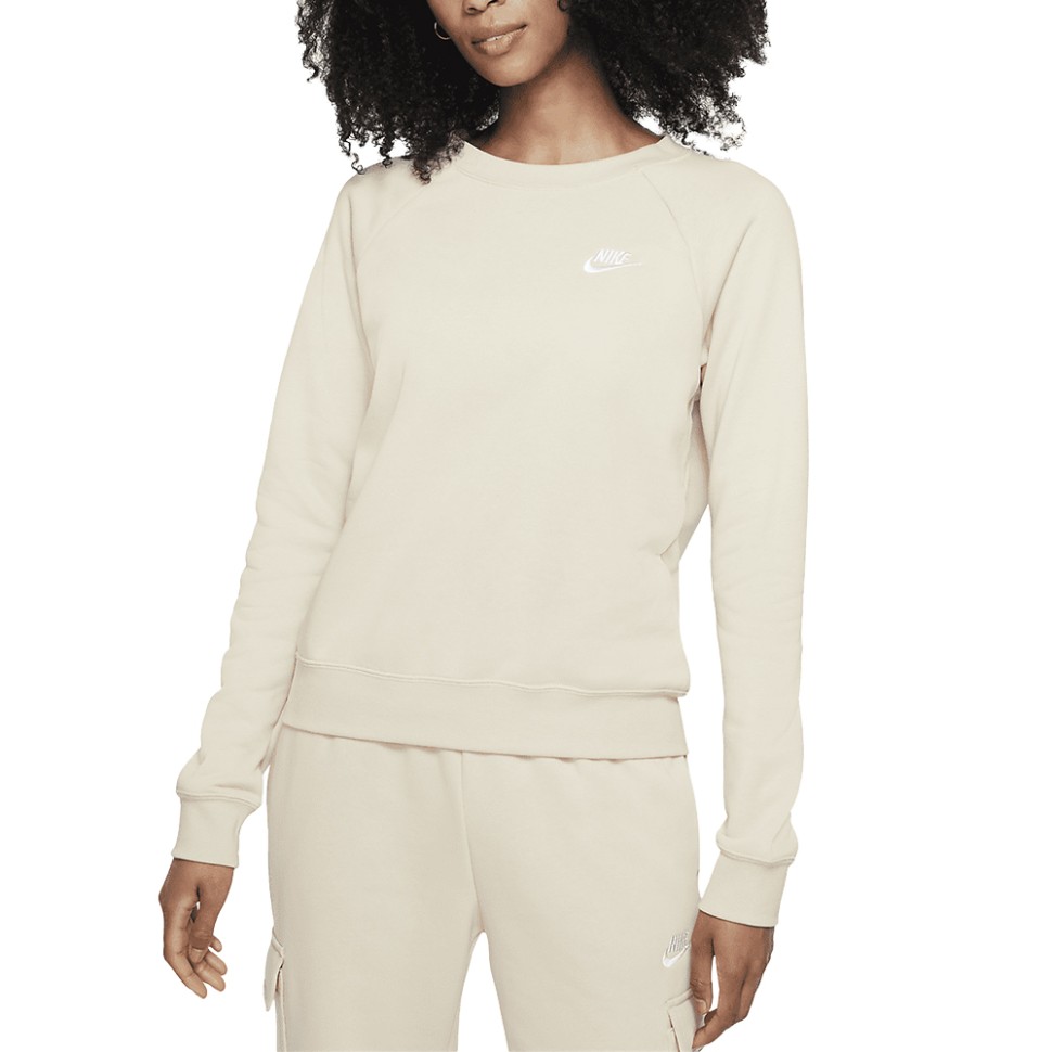 Толстовка жіноча Nike Sportswear Essential Women's Fleece Crew бежева BV4110-206 — фото 1